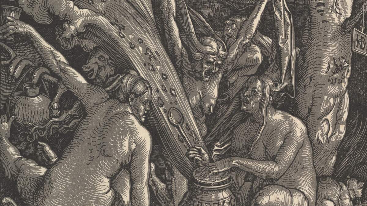 « Sabbat de sorcières » Gravure sur bois de Hans Baldung Grien, 1510, Germanisches Nationalmuseum, Nuremberg