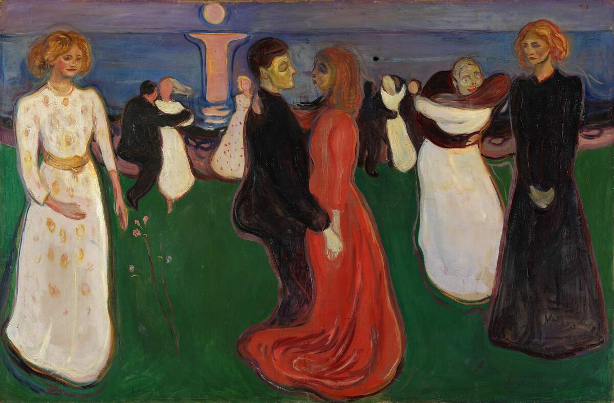 Edvard Munch - La danse de la vie (1899-1900) Nasjonalmuseet / Høstland, Børre via Wikimédia