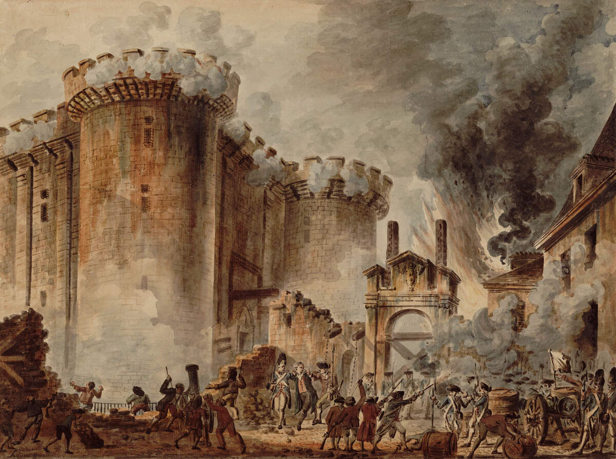  « La prise de la Bastille », domaine public, Bibliothèque nationale de France, Wikimédia