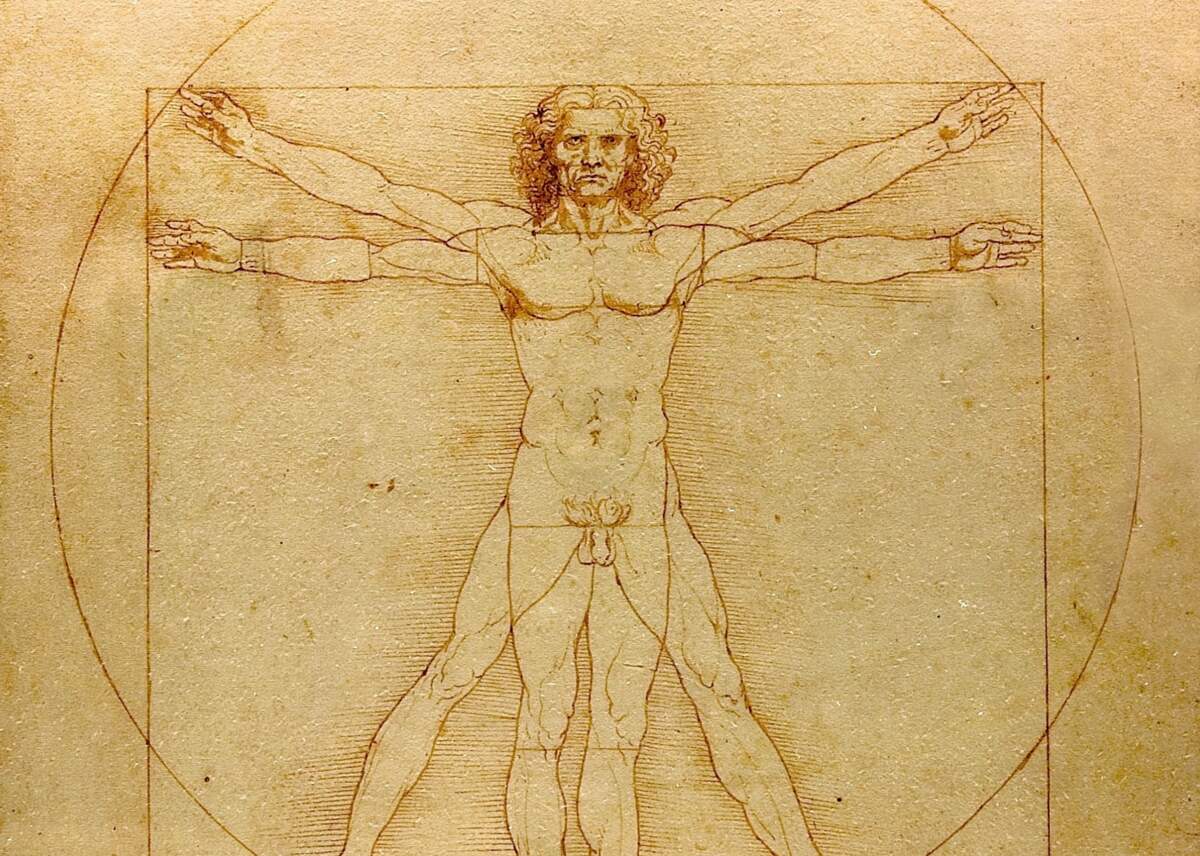 Homme de Vitruve de Léonard de Vinci 