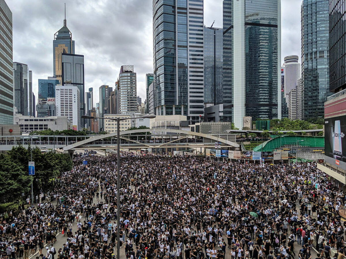 Manifestation à Hong Kong contre la loi d’extradition, le 12 juin 2019 (photo Studio Incendo via Flickr)