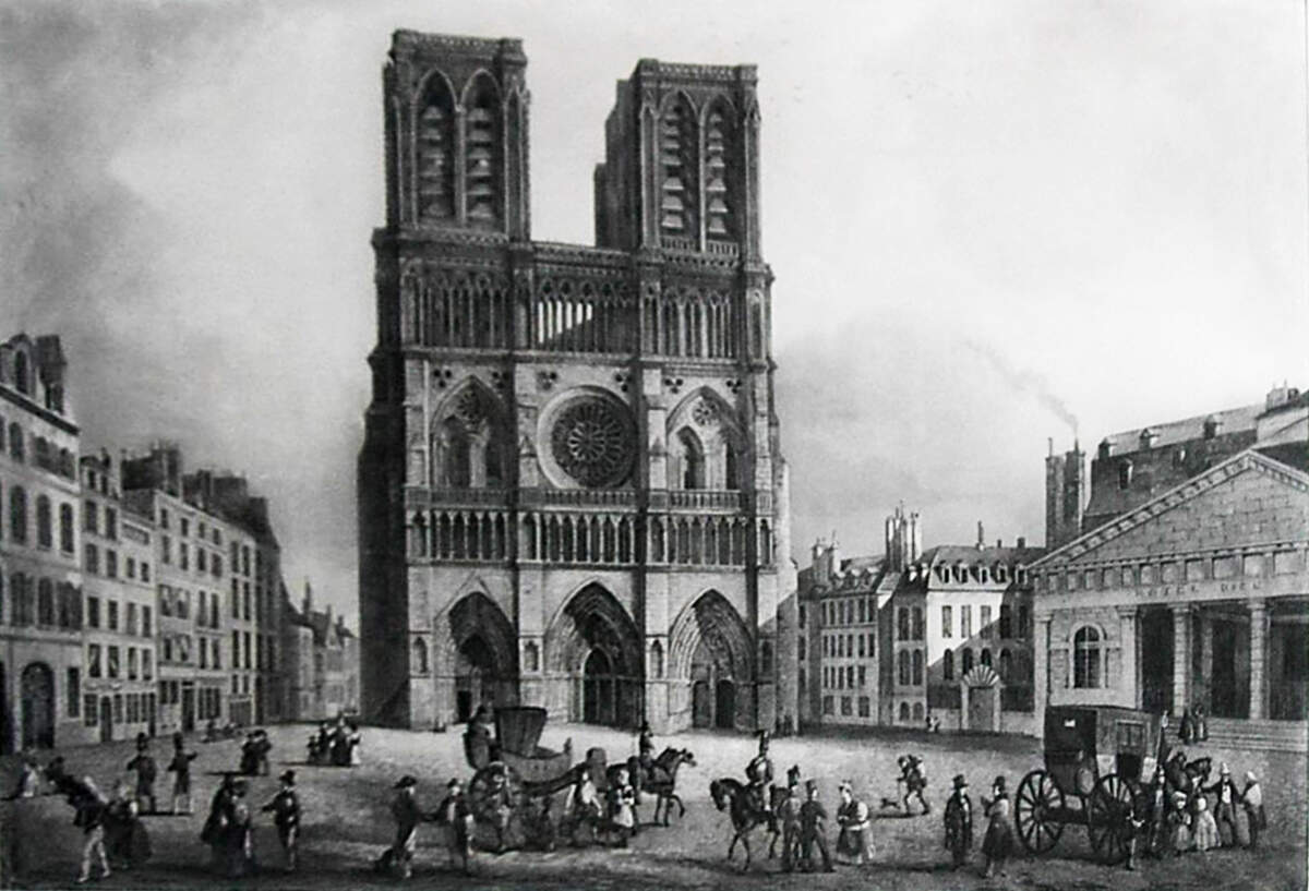 Gravure de Notre-Dame début XIXe siècle | Wikimédia