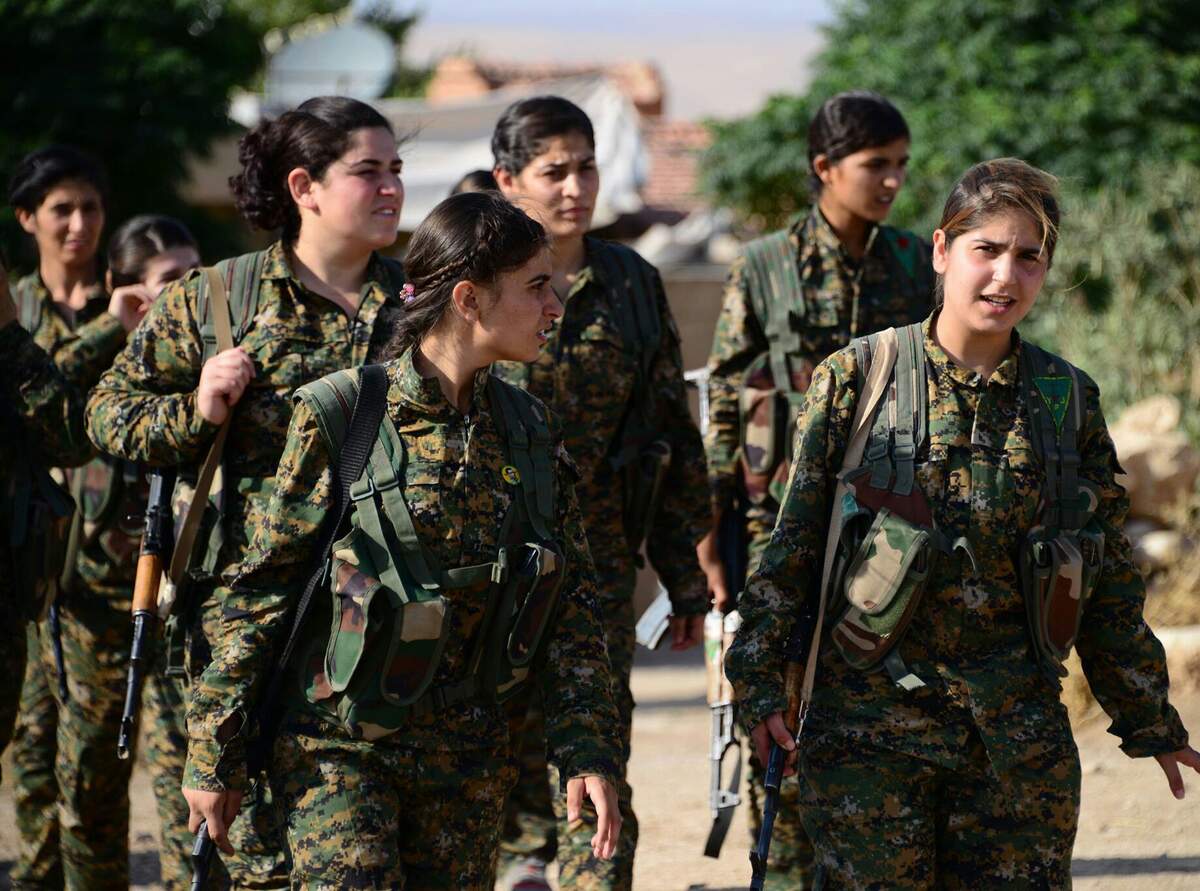Des combattantes des YPJ en 2015. | Wikimédia