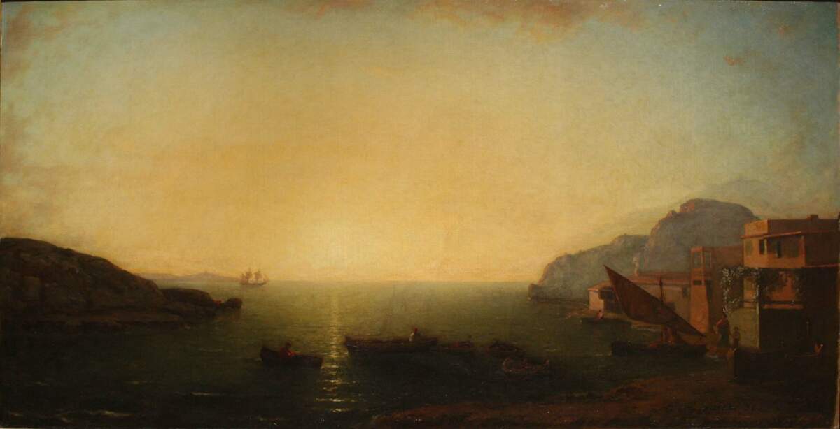  	Louis Auguste Laurent Aiguier, Effet de soleil couchant sur la Méditerranée, 1858 | Musée des Beaux-Arts de Marseille