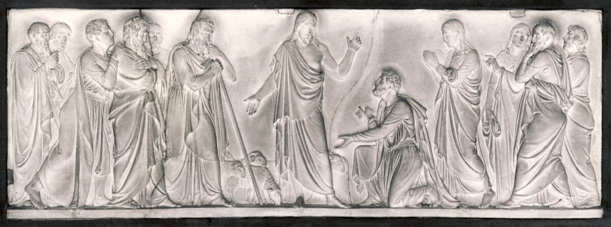 Bertel Thorvaldsen, Le Christ attribue la direction de l’Eglise à saint Pierre (1818)