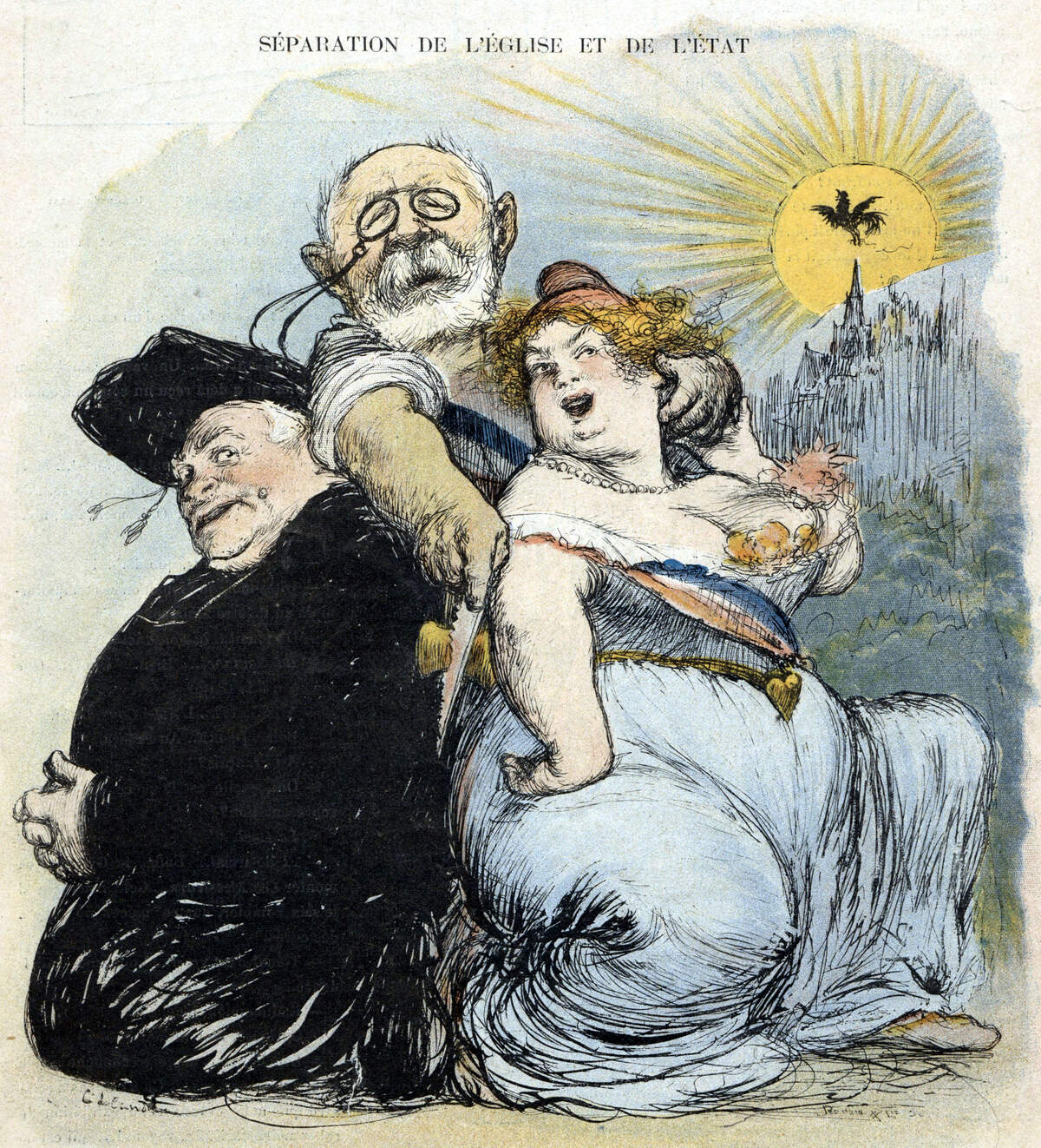 « Et M. Bienvenu-Martin continue toujours avec beaucoup de Briand son opération chirurgicale. » Charles Lucien Léandre, Le Rire, 20 mai 1905