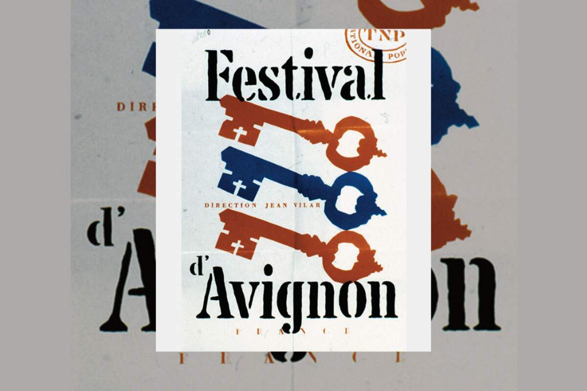 Affiche du festival d’Avignon dans les années 1960