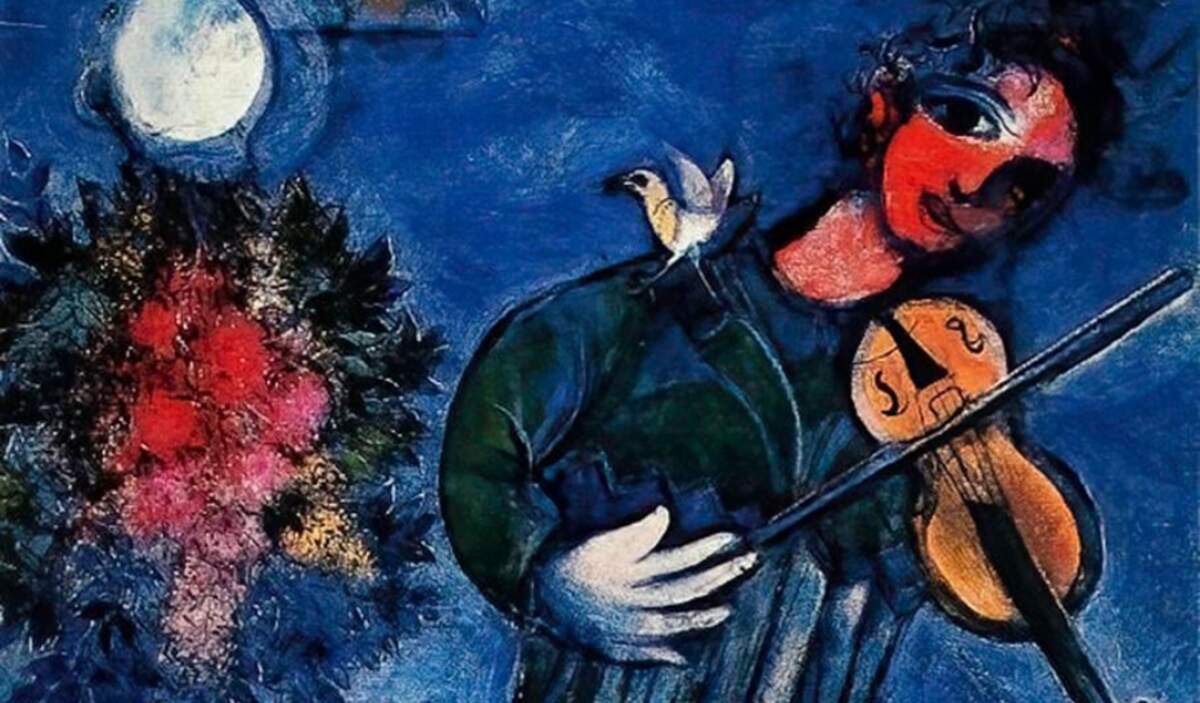 Le violoniste bleu, 1947 · Marc Chagall