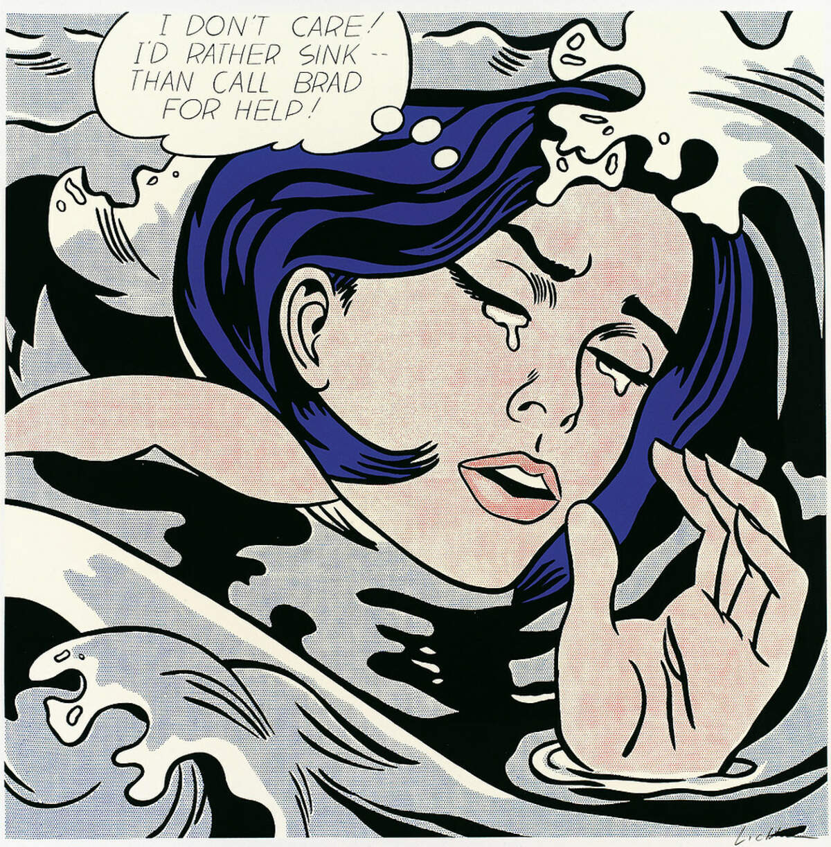 Roy Lichtenstein, Drowning Girl (1963). Museum of Modern Art, New York. Via Flickr, Gandal’s Gallery