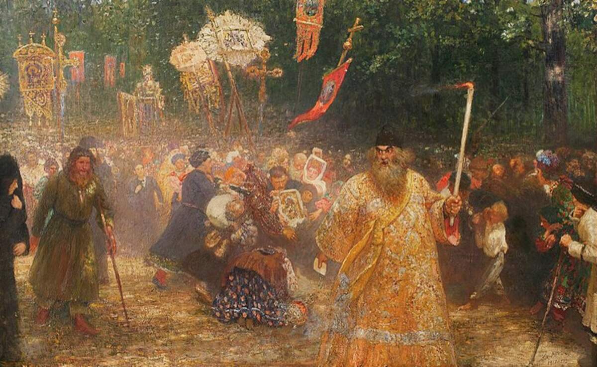 Procession dans le bois de chêne, 1878, Ilia Répine / Wikimedia