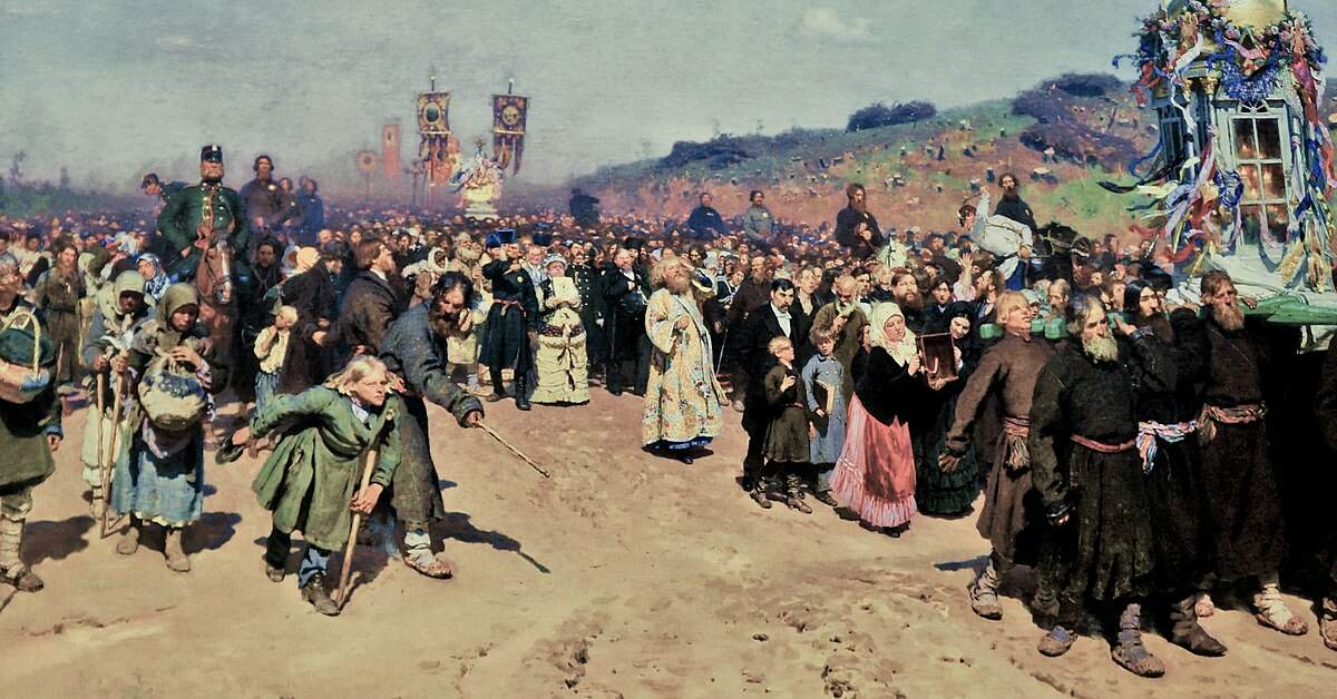 Procession de Pâques dans la province de Koursk, 1880-1883, Ilia Répine / Wikimedia