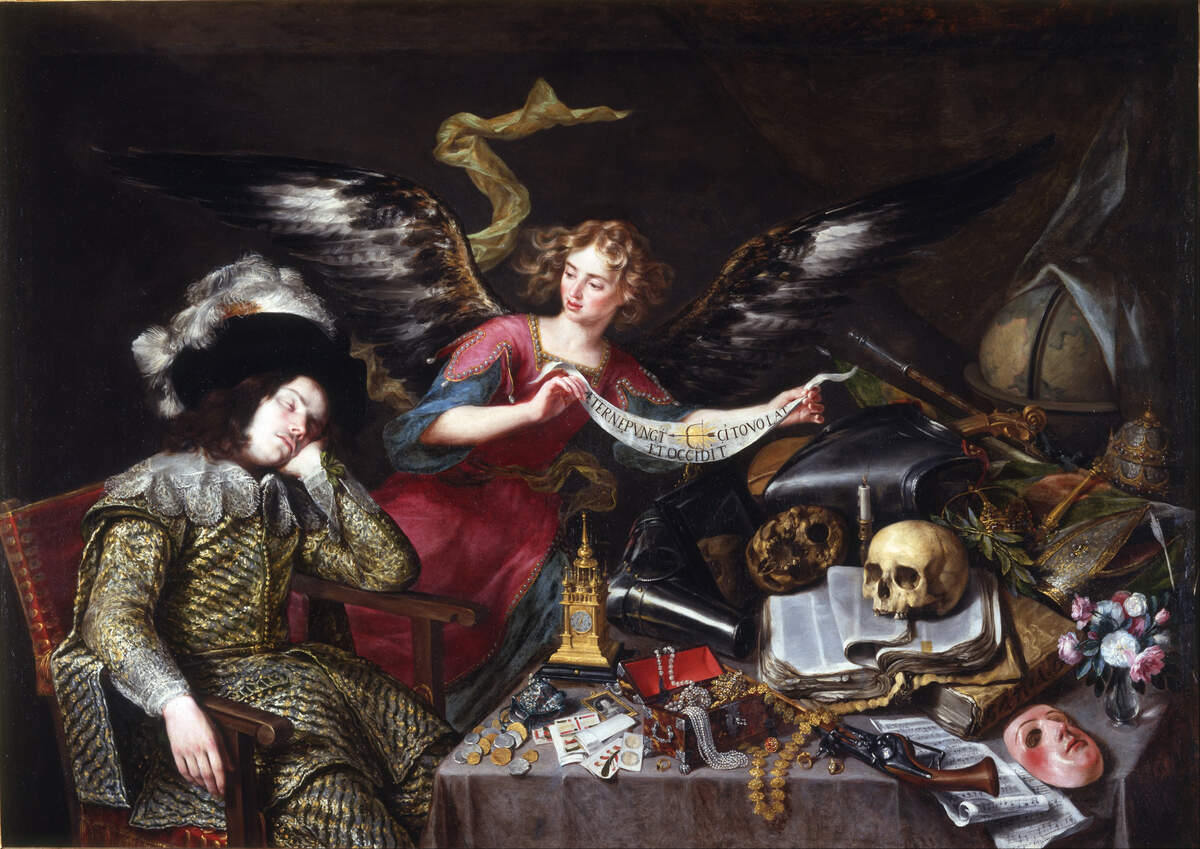 Le Rêve du chevalier, par Antonio de Pereda (1611 1678)