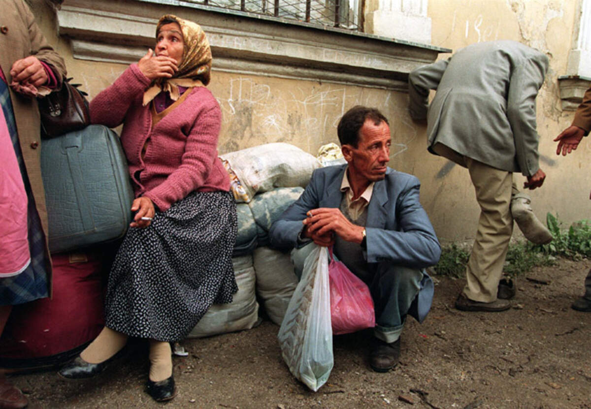 Arrivée de réfugiés à Travnik (Bosnie-Herzégovine), en 1993 / Wikimedia Commons, Rama