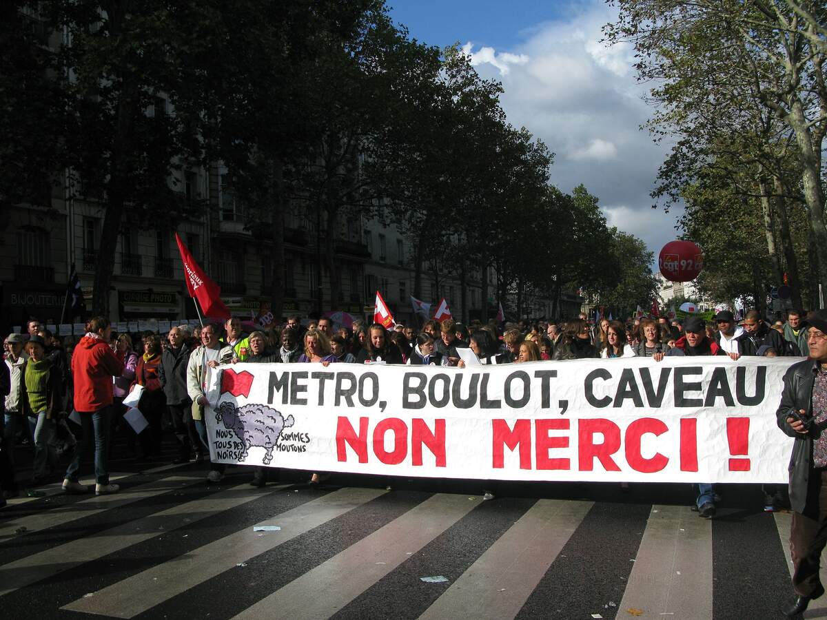  Manifestation contre la réforme Woerth des retraites à Paris, le 16 octobre 2010. Jiel Beaumadier via Wikimédia