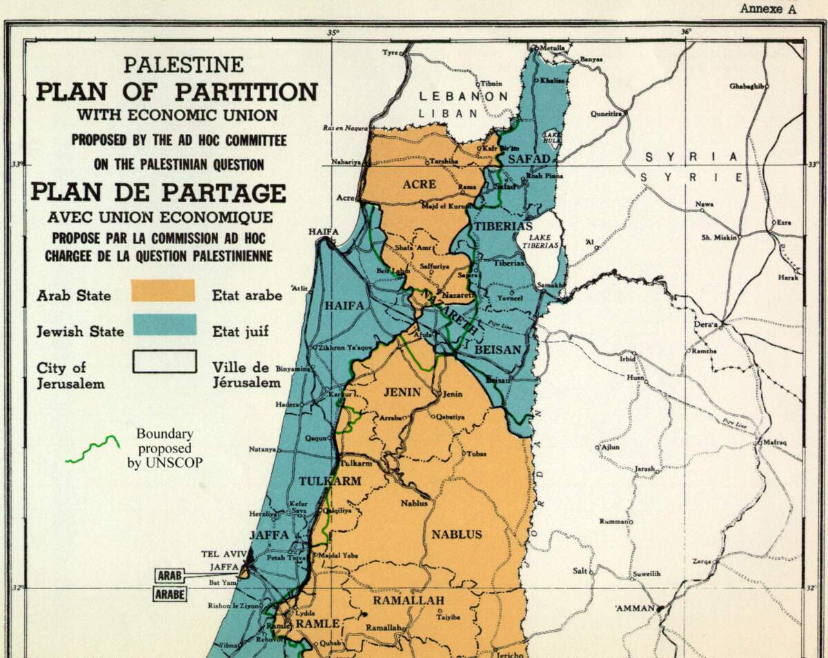  Plan de partage de 1947. Via Wikimédia