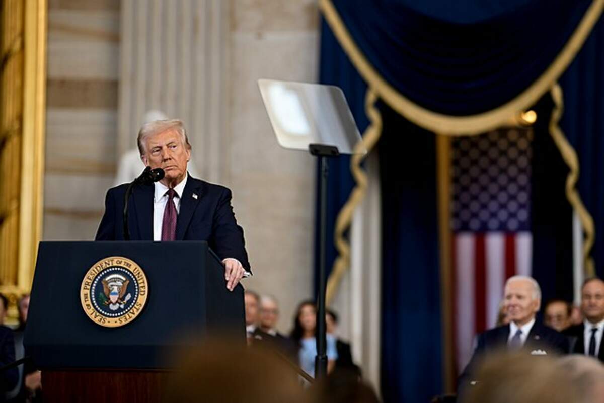 Donald Trump à son investiture le 20 janvier 2025 / Wikimedia Commons