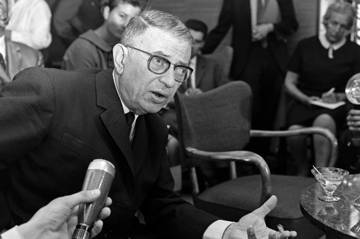 Le philosophe français Jean-Paul Sartre à Helsinki en juillet 1965   © Finnish Heritage Agency. Via Wikimedia