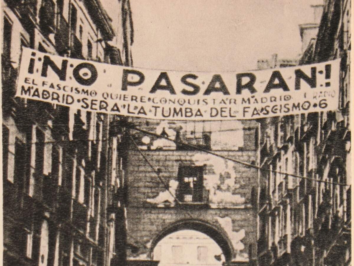 Affiche ¡No pasarán! à Madrid © wikimedia commons