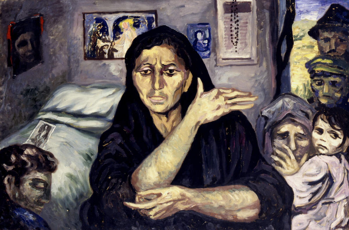 Carlo Levi, La mère de Salvatore Carnevale (1956, huile sur toile, 97,5x147 cm) © Musée national de Matera (Italie)