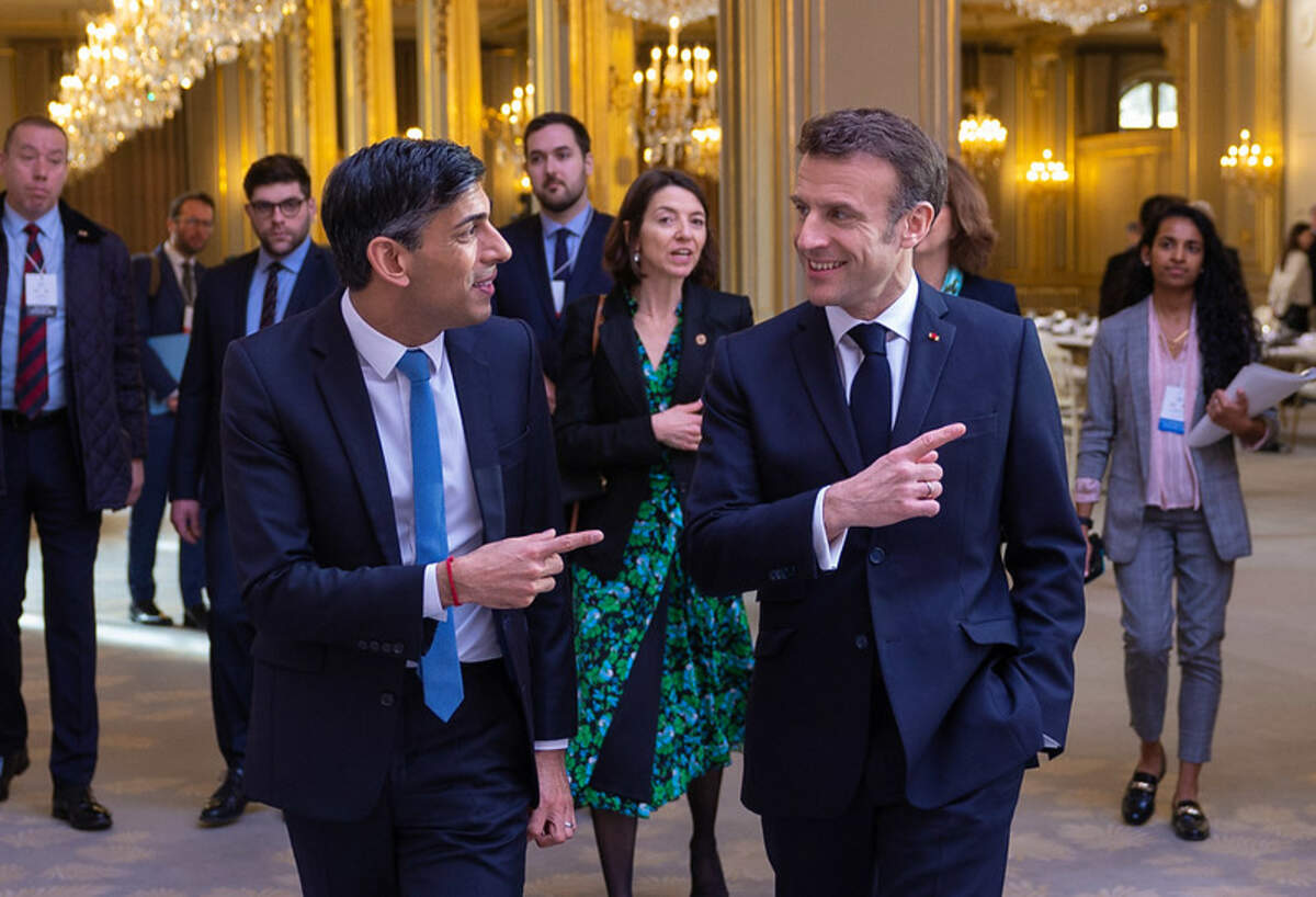 Emmanuel Macron et Rishi Sunak à l’Élysée en 2023 (photo Number 10)