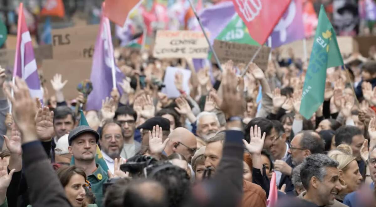 Capture écran Youtube clip officiel du nouveau Front populaire