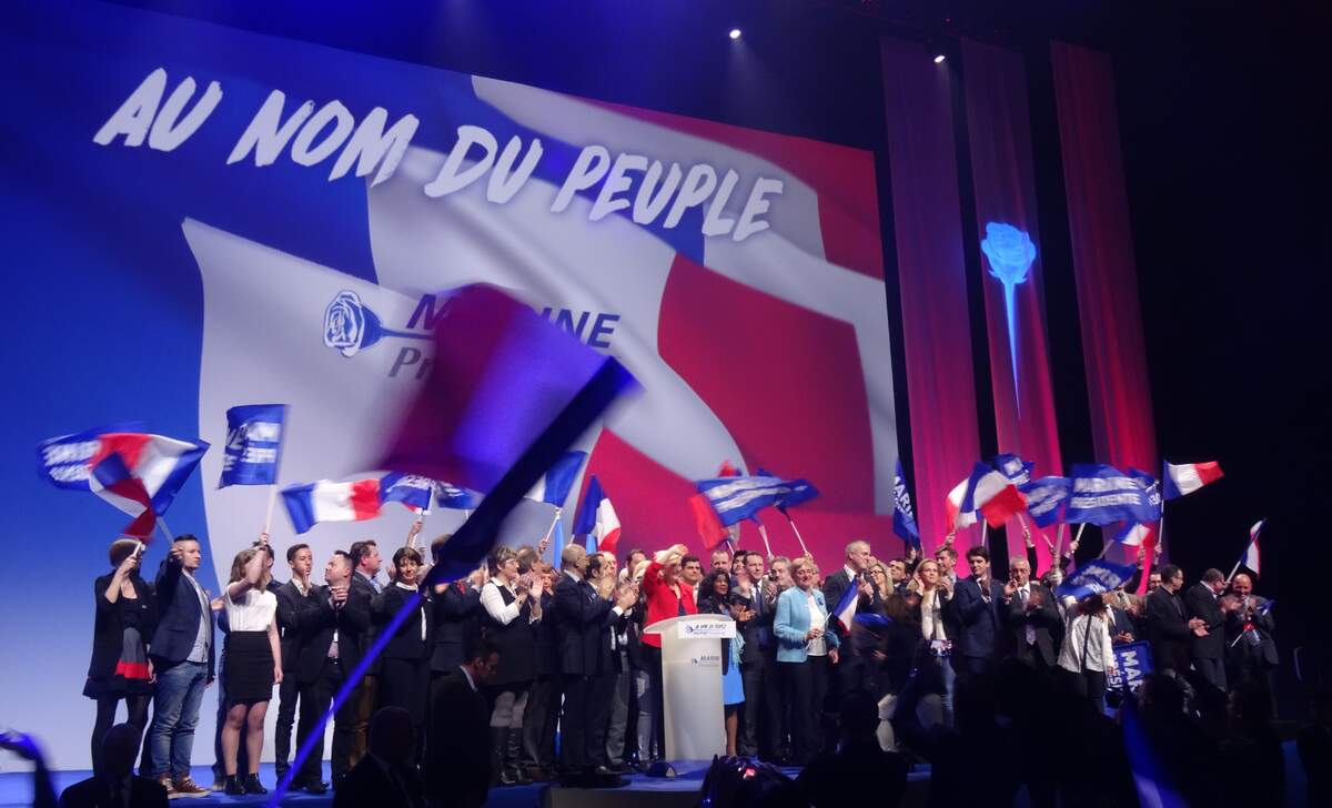 Jérémy-Günther-Heinz Jähnick / Lille - Meeting de Marine Le Pen pour l’élection présidentielle, le 26 mars 2017 à Lille Grand Palais (136) / Wikimedia Commons / GFDL-1.2