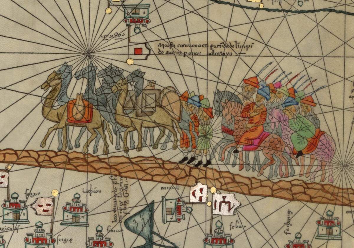 Une caravane sur la route de la soie (XIVe siècle)