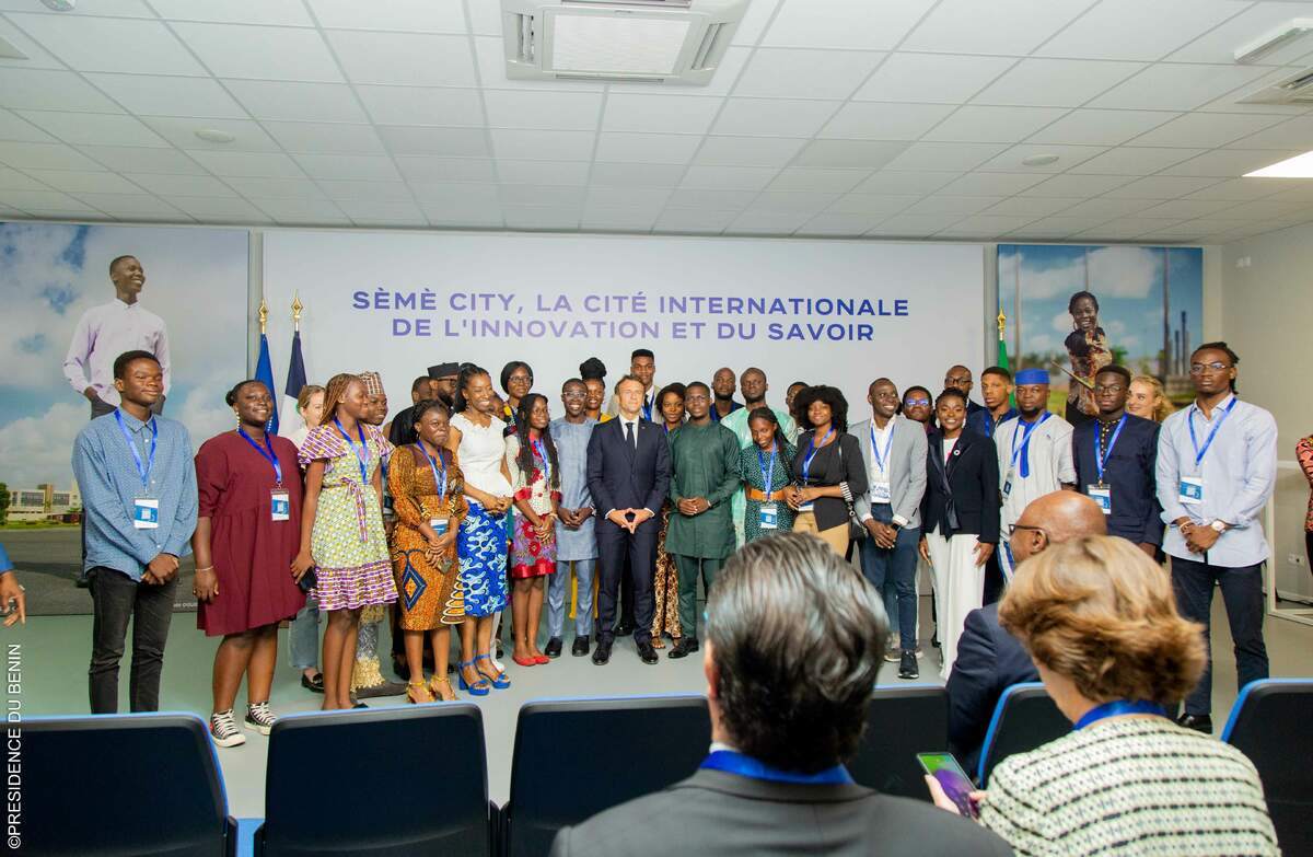Emmanuel Macron au Bénin en juillet 2022 (photo de la présidence de la République du Bénin)