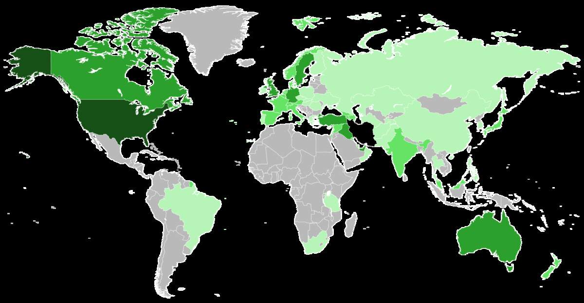 Carte de la diaspora iranienne (Allice Hunter, 2021)