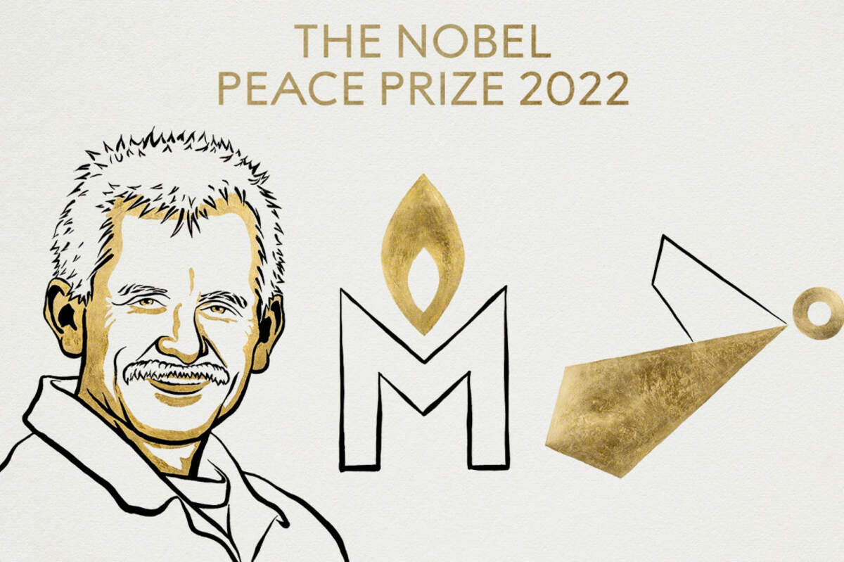  Les récipiendaires du Nobel de la Paix 2022 ·  Crédit : Twitter