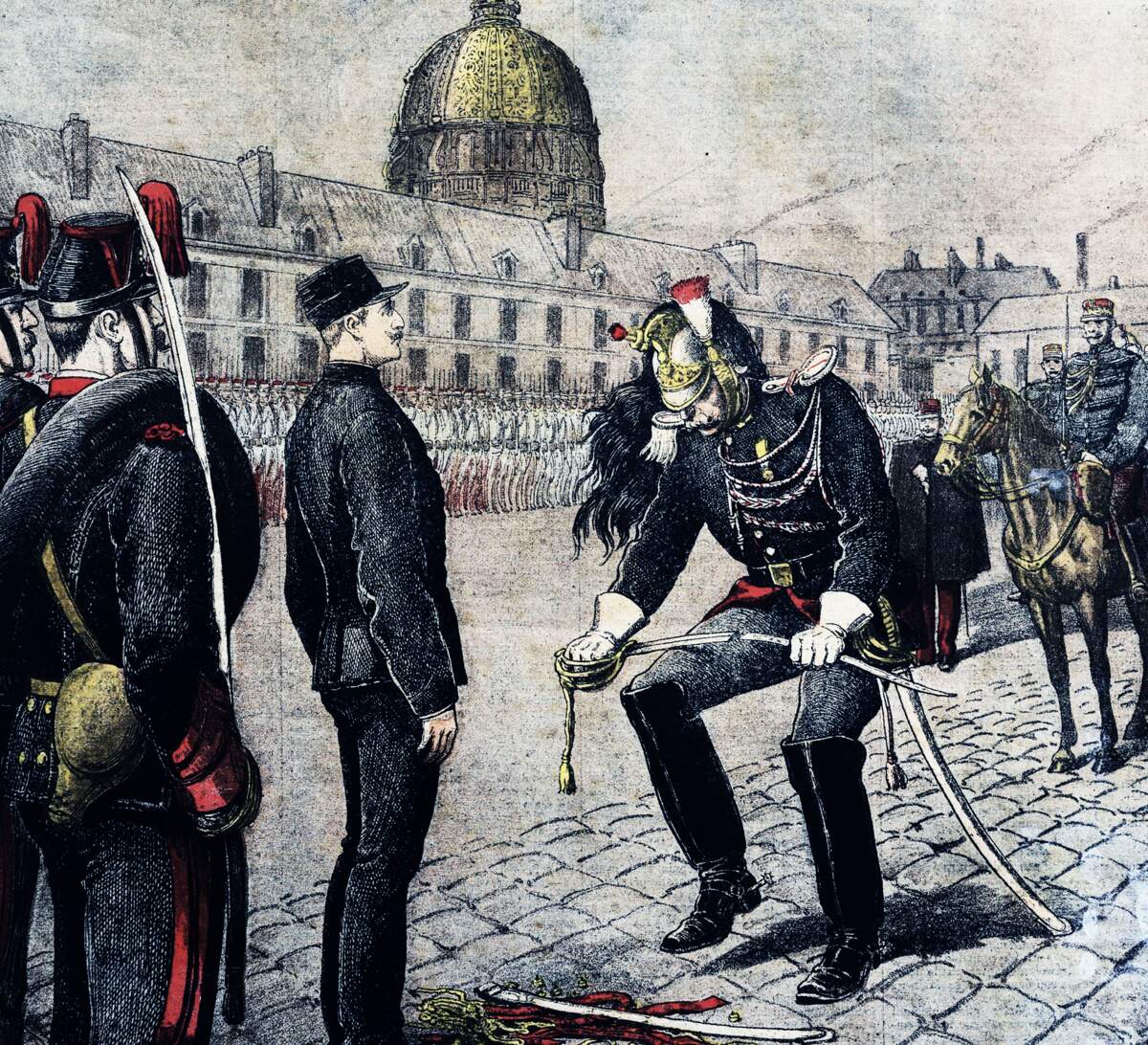 La dégradation d’Alfred Dreyfus, illustrée par Henri Meyer pour Le Petit Journal, le 13 janvier 1895