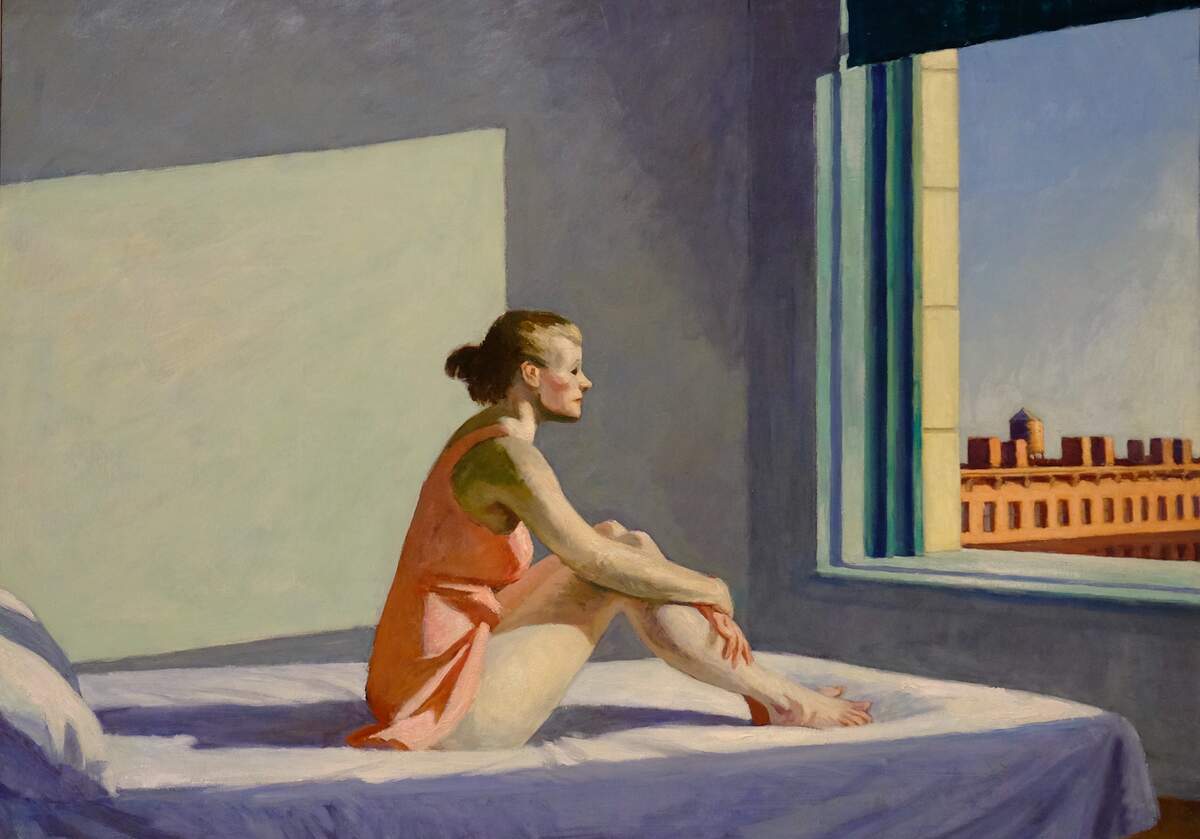 Edward Hopper, Morning sun, 1952.  Photo de hermien_amsterdam via Flickr (CC BY-NC-SA 2.0) 