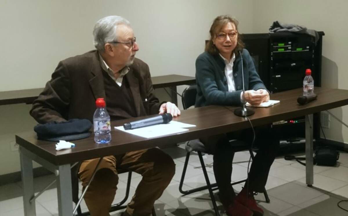 Bassma Kodmani et Farouk Mardam Bey le 27 janvier 2019 à Paris © Souria Houria
