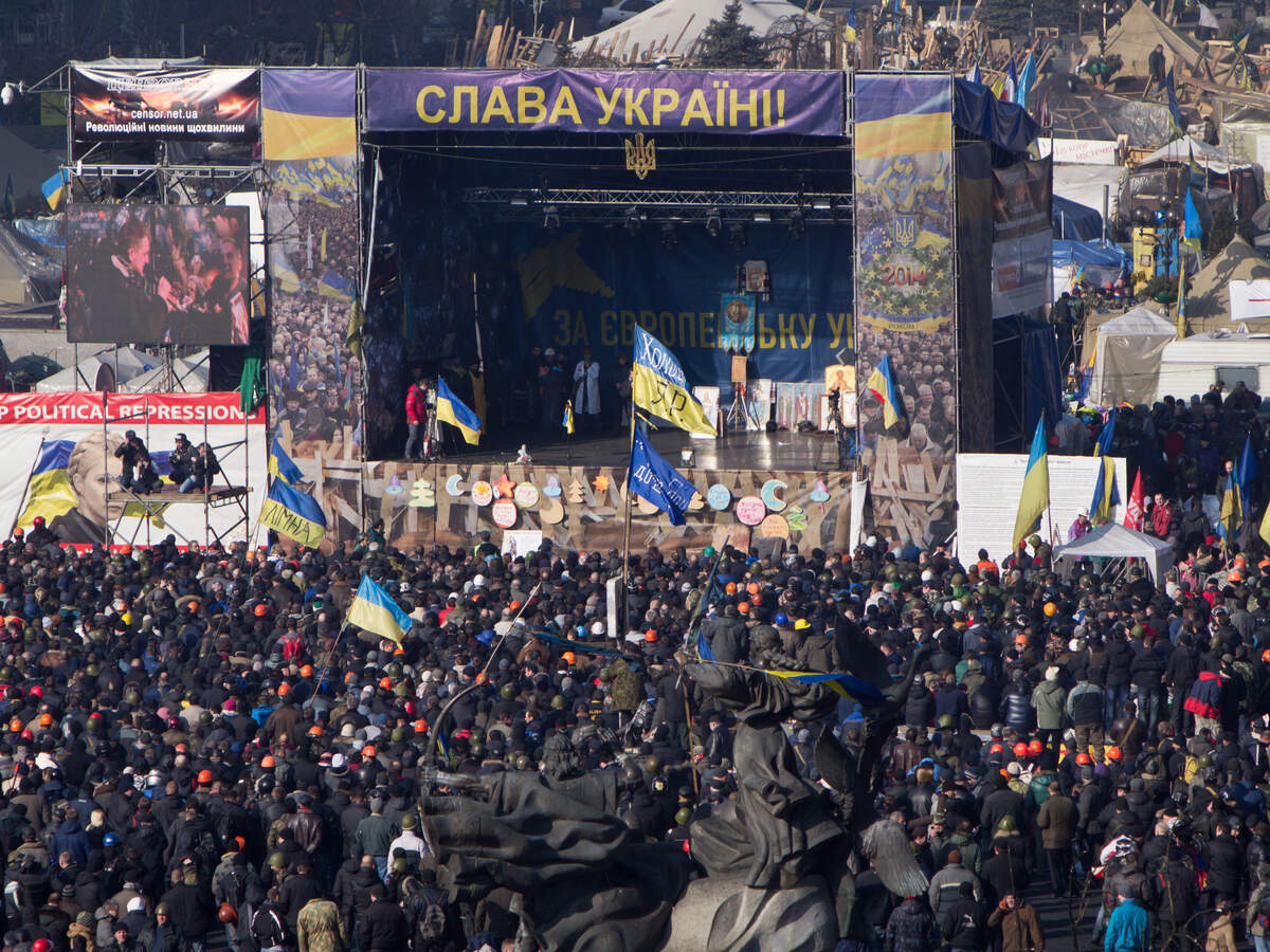 Euromaïdan à Kiev, 21 Janvier 2014, / Amakuha, Wikimedia.