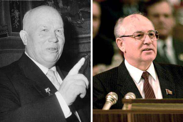 Kroutchev et Gorbatchev