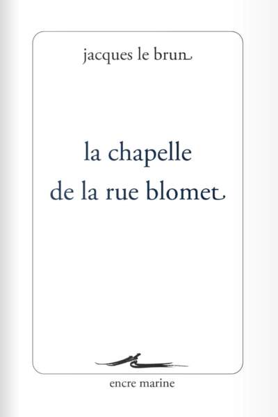 La chapelle de la rue Blomet
