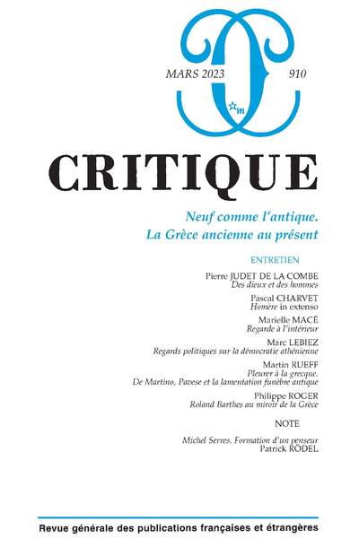 Critique, n° 910
