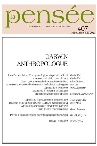 La Pensée, juillet-septembre 2021