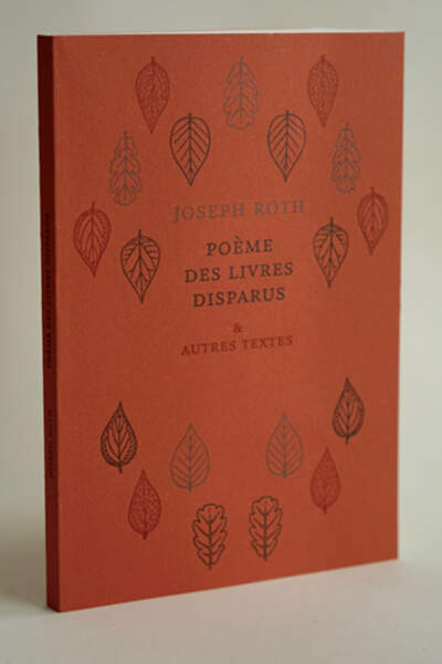 Poème des livres disparus & autres textes, de Joseph Roth