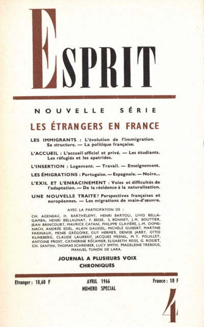 LES ETRANGERS EN FRANCE