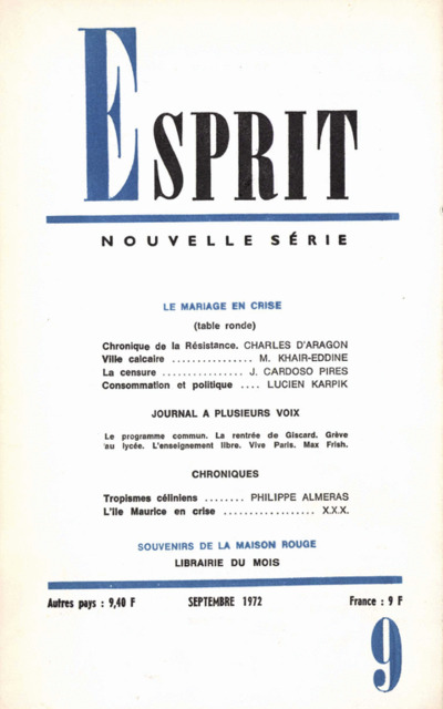 LE MARIAGE EN CRISE