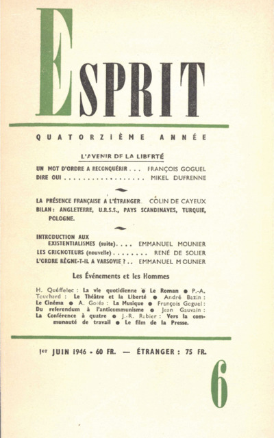 L’AVENIR DE LA LIBERTE
