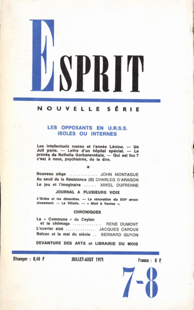 LES OPPOSANTS EN U.R.S.S. ISOLES OU INTERNES