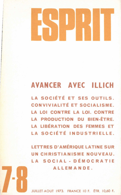 AVANCER AVEC ILLICH