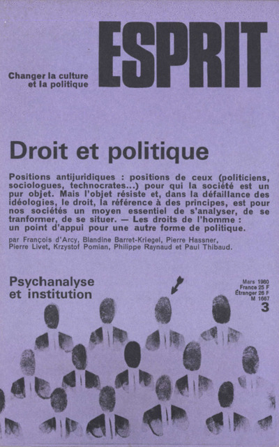 DROIT ET POLITIQUE