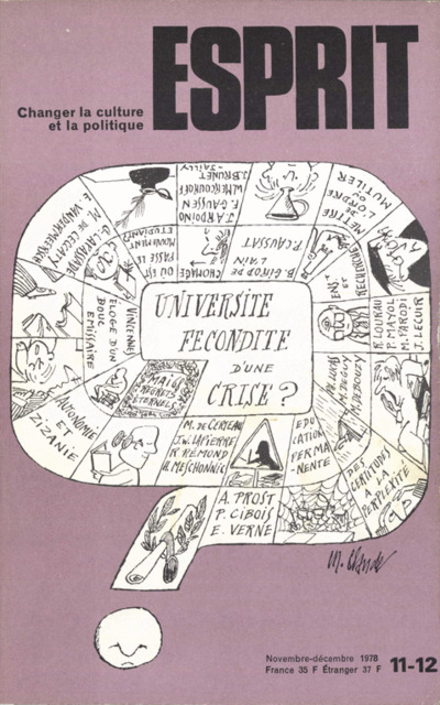 UNIVERSITE: FECONDITE D’UNE CRISE ?