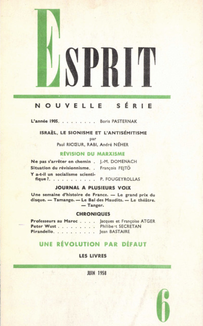 UNE REVOLUTION PAR DEFAUT