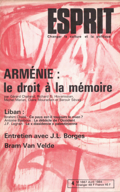 ARMENIE LE DROIT À LA MEMOIRE