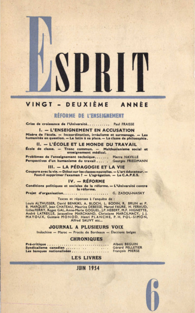 REFORME DE L’ENSEIGNEMENT