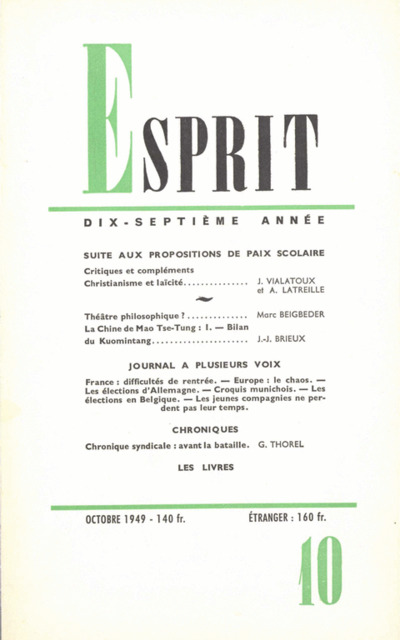 SUITE AUX PROPOSITIONS DE PAIX SCOLAIRE